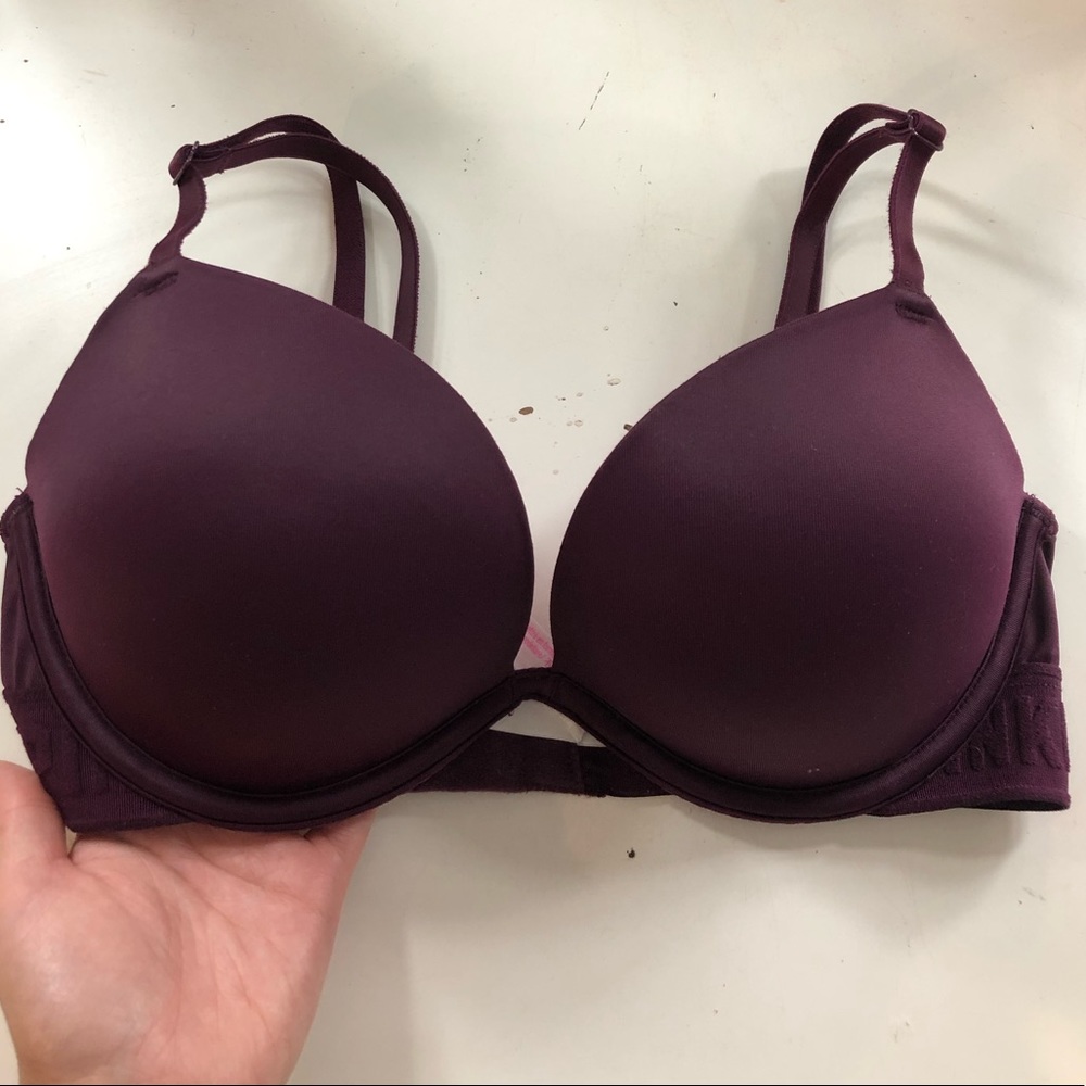 Pink push up bra